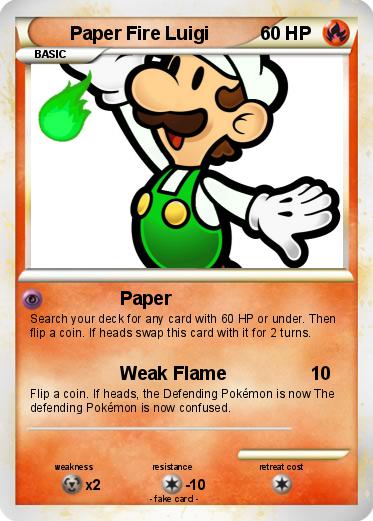 Pokemon Paper Fire Luigi