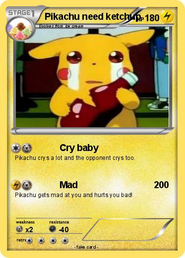 Pokemon Pikachu need ketchup