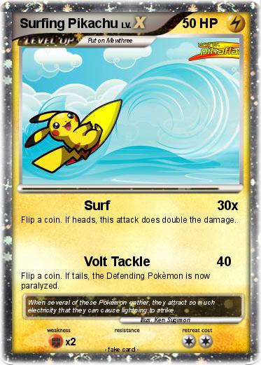 Pokemon Surfing Pikachu