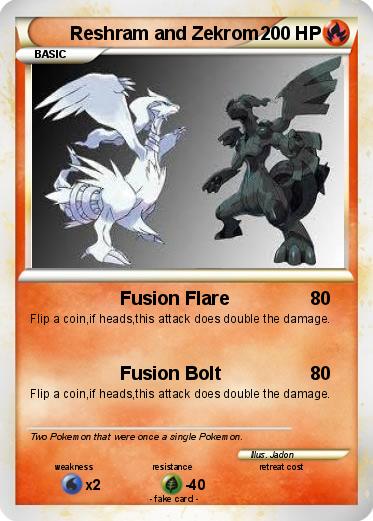 Pokemon Reshram and Zekrom