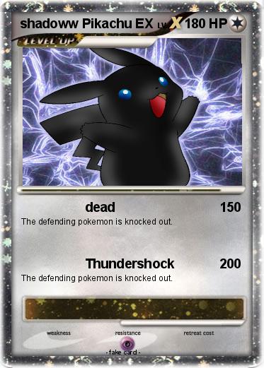 Pokemon shadoww Pikachu EX