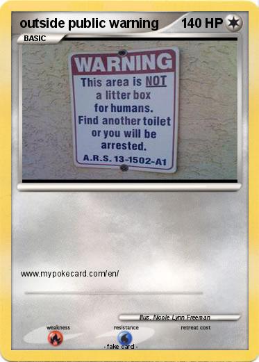 Pokemon outside public warning