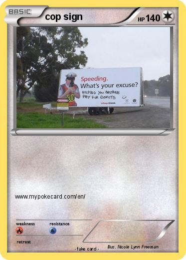 Pokemon cop sign