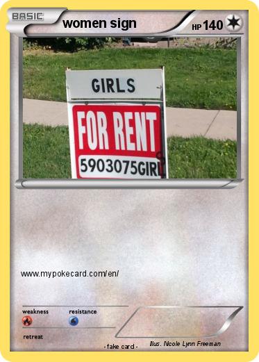 Pokemon women sign