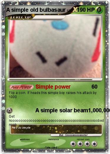 Pokemon A simple old bulbasaur