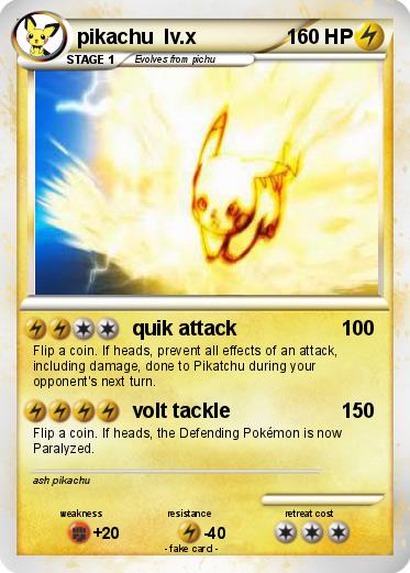 Pokemon pikachu  lv.x