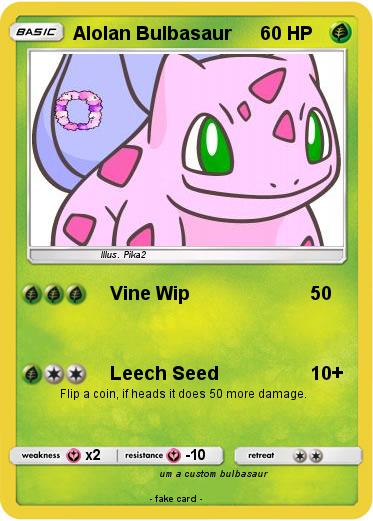 Pokemon Alolan Bulbasaur