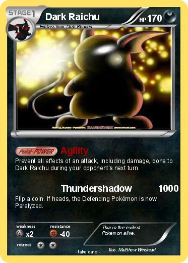 Pokemon Dark Raichu