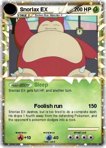 Pokemon Snorlax EX