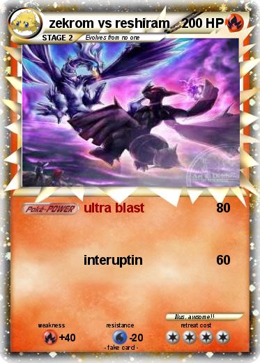Pokemon zekrom vs reshiram