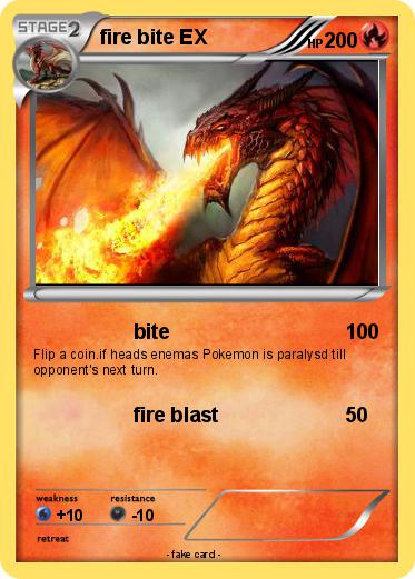 Pokemon fire bite EX