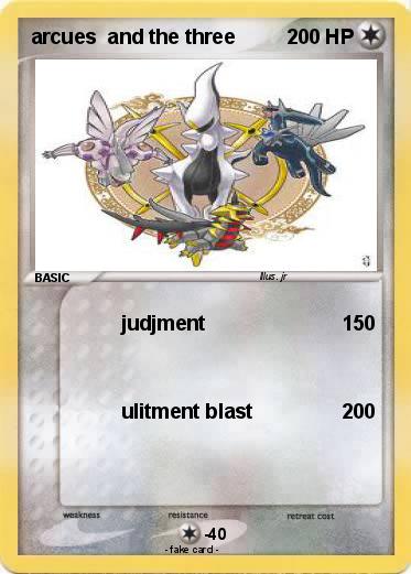 Pokemon arcues  and the three