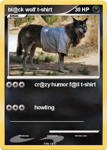 Pokemon bl@ck wolf t-shirt