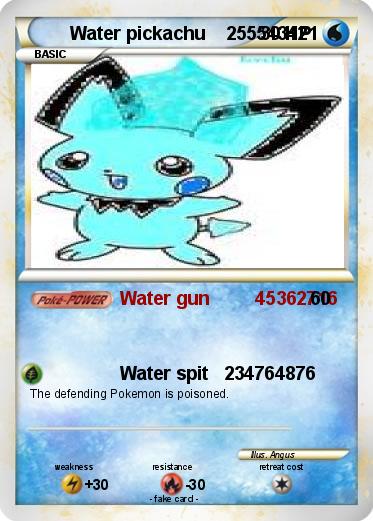 Pokemon Water pickachu    255543421