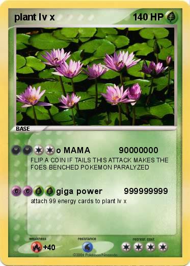 Pokemon plant lv x