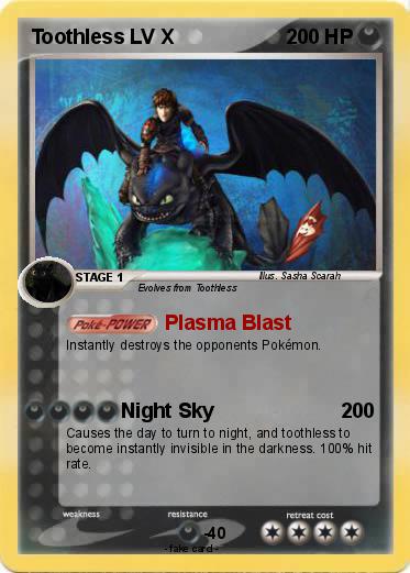 Pokemon Toothless LV X