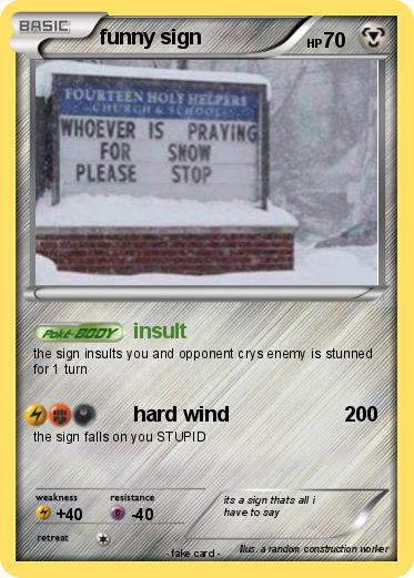 Pokemon funny sign