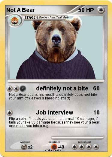 Pokemon Not A Bear