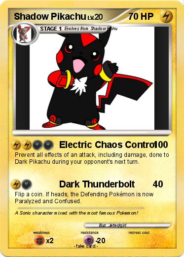 Pokemon Shadow Pikachu