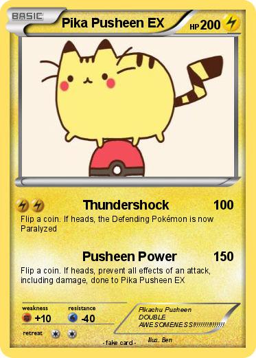 Pokemon Pika Pusheen EX