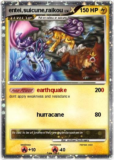 Pokemon entei,suicune,raikou