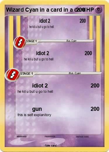 Pokemon Wizard Cyan in a card in a card