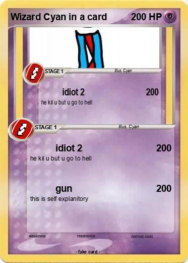 Pokemon Wizard Cyan in a card