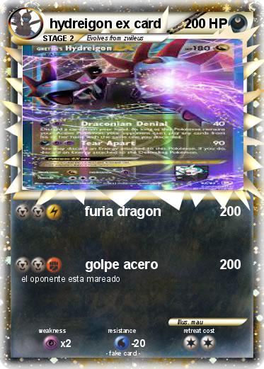 Pokemon hydreigon ex card