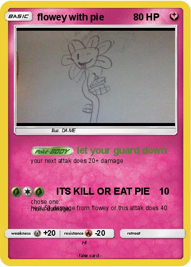 Pokemon flowey with pie