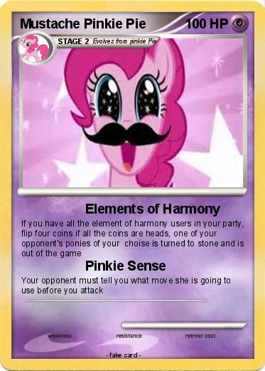 Pokemon Mustache Pinkie Pie
