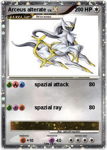 Pokemon Arceus alterate