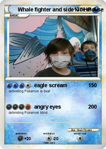 Pokemon Whale fighter and side kick mouse