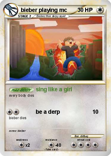 Pokemon bieber playing mc