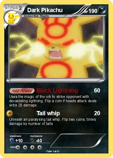 Pokemon Dark Pikachu