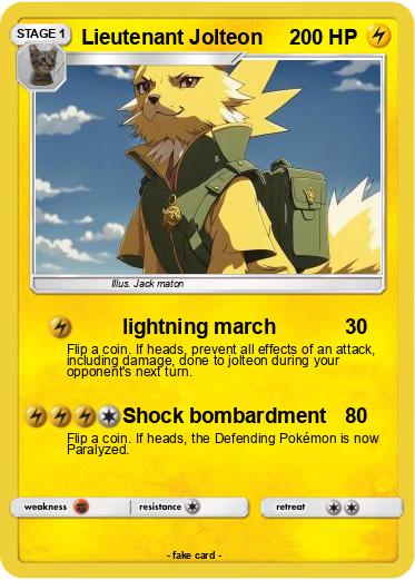 Pokemon Lieutenant Jolteon