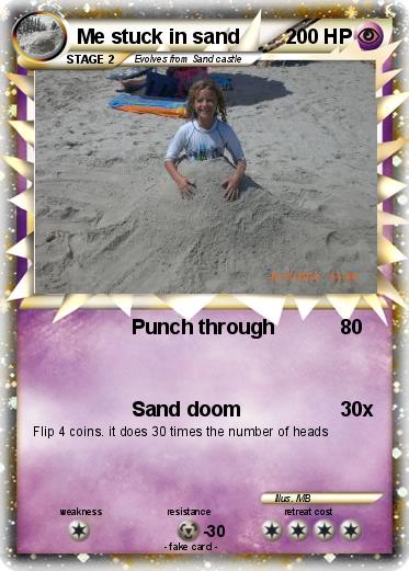 Pokemon Me stuck in sand