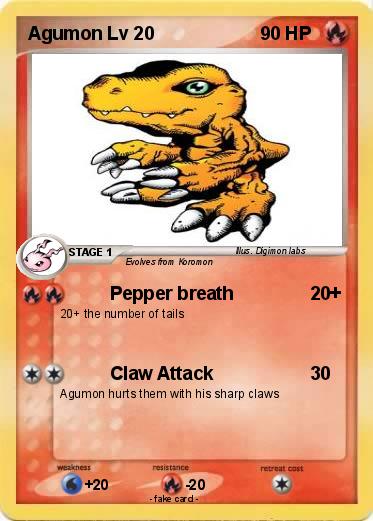 Pokemon Agumon Lv 20