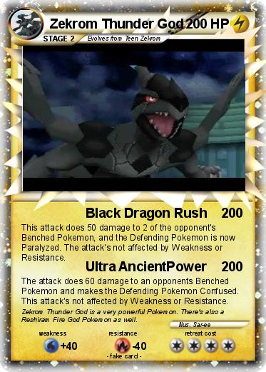 Pokemon Zekrom Thunder God
