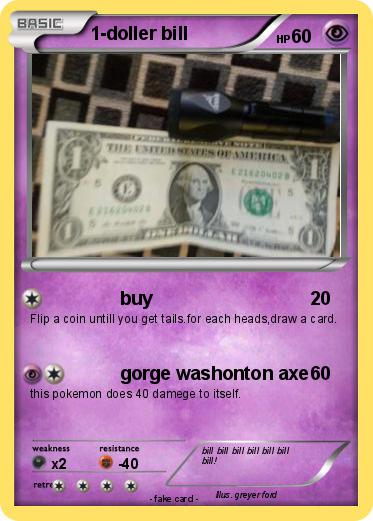 Pokemon 1-doller bill