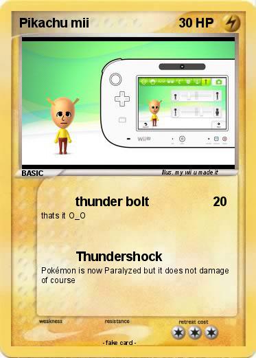 Pokemon Pikachu mii