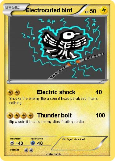 Pokemon Electrocuted bird