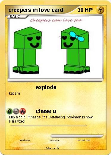 Pokemon creepers in love card