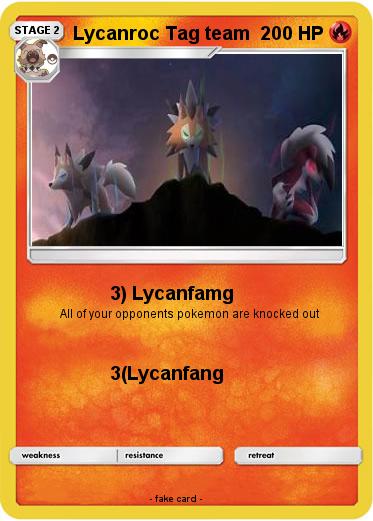 Pokemon Lycanroc Tag team