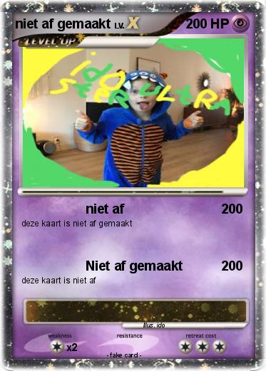 Pokemon niet af gemaakt