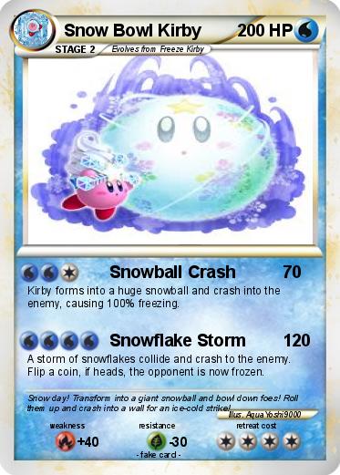 Pokemon Snow Bowl Kirby