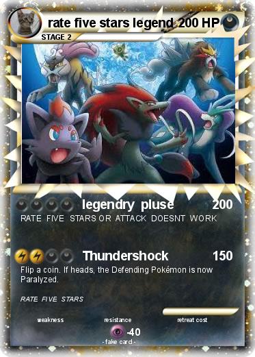 Pokemon rate five stars legend