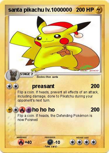 Pokemon santa pikachu lv.1000000