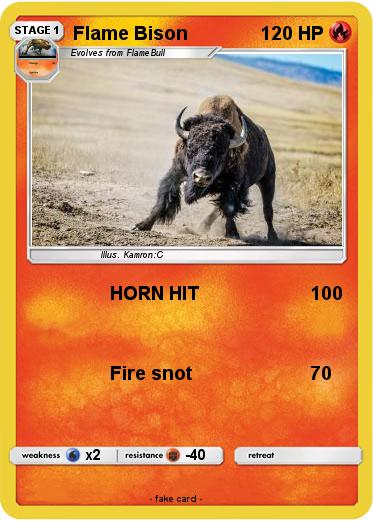 Pokemon Flame Bison