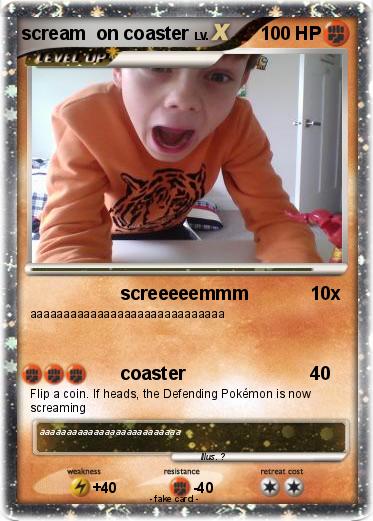 Pokemon scream  on coaster