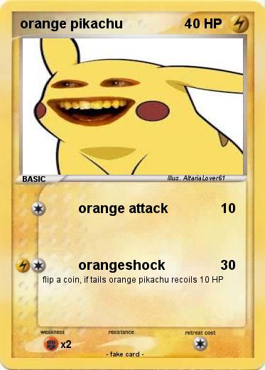 Pokemon orange pikachu